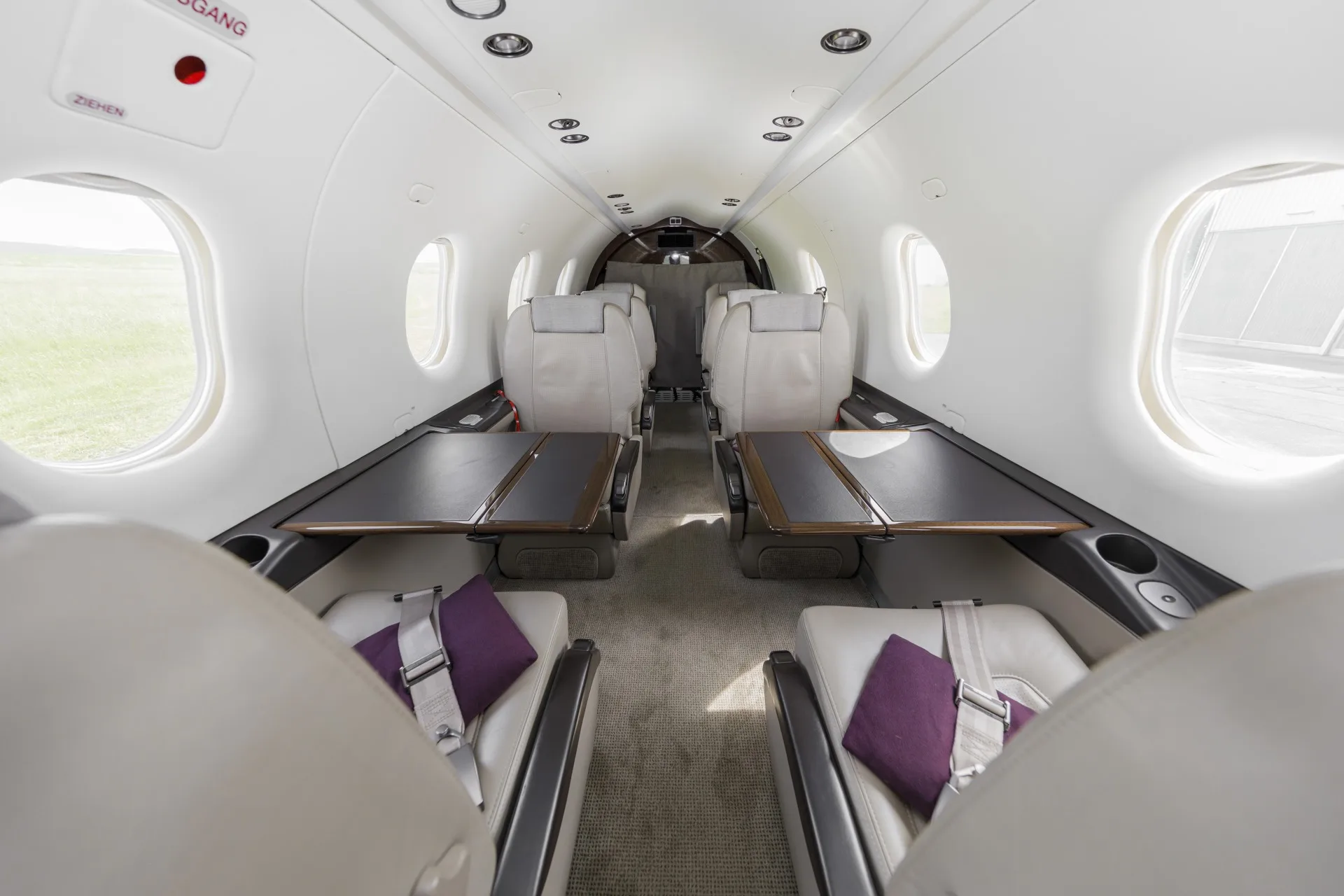 Cabin interior of a 2016 Pilatus.