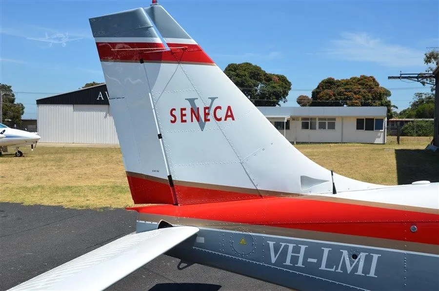 Exterior view of a 1997 PIPER SENECA V, VH-LMI.