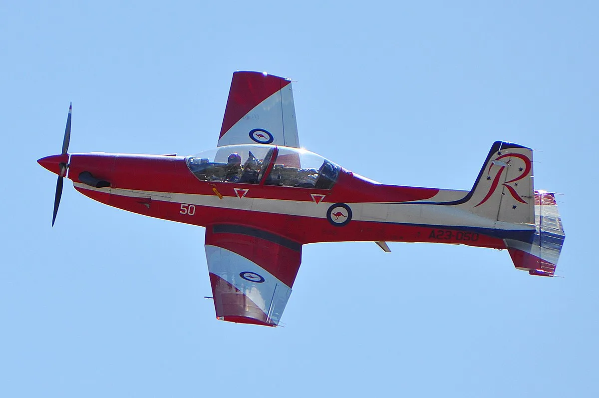 Marketing image of a 1991 Pilatus PC-9/A.