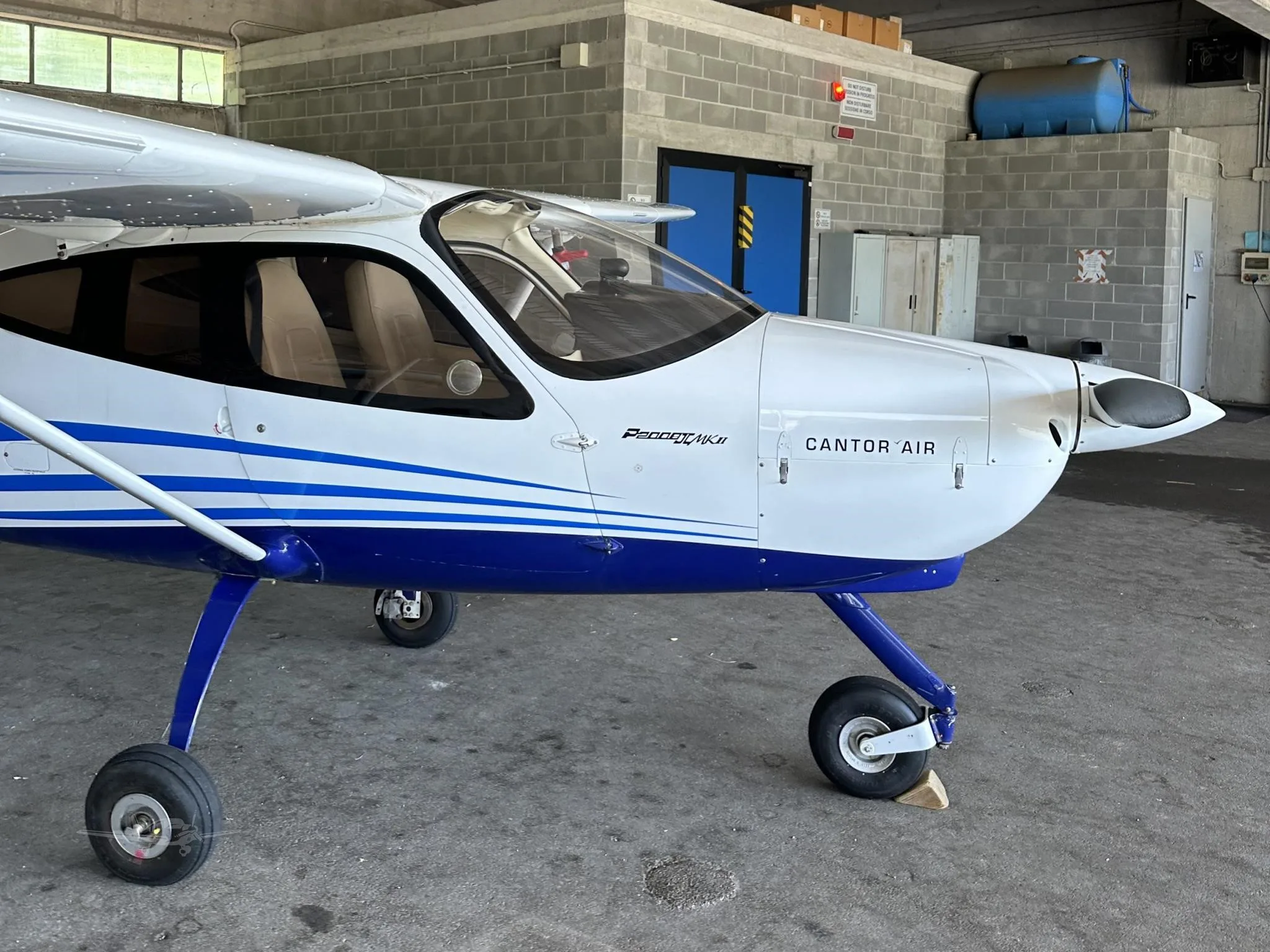 Exterior view of a 2018 TECNAM P2008 JC, I-CNTG.