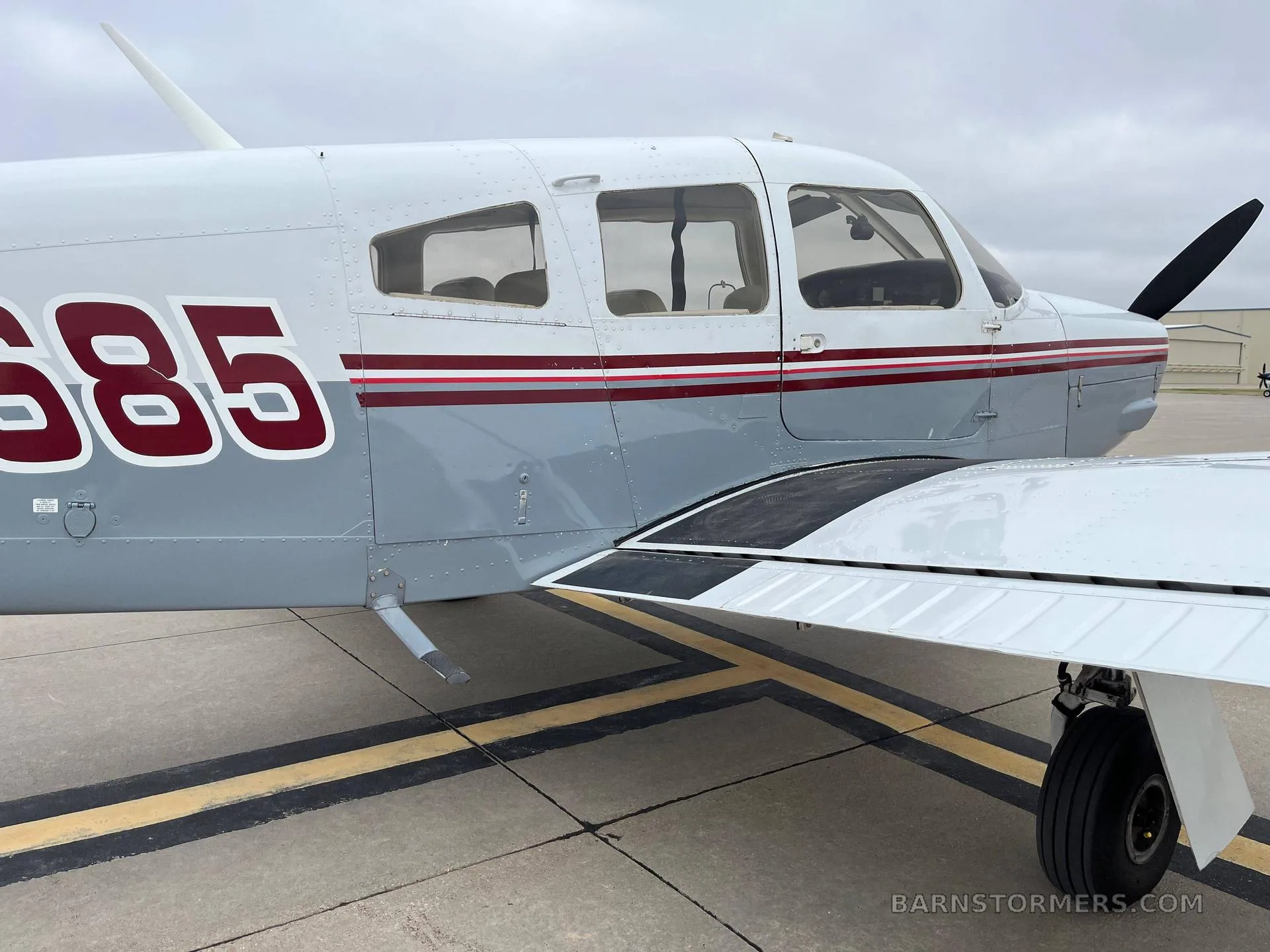 Exterior view of a 1975 Piper.