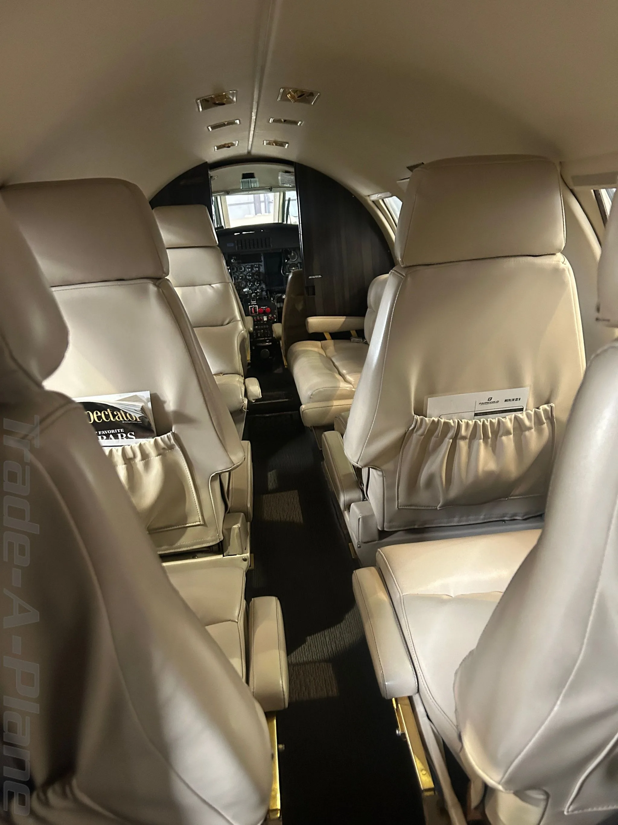 Cabin interior of a 1980 SWEARINGEN SA226-T MERLIN IIIB.
