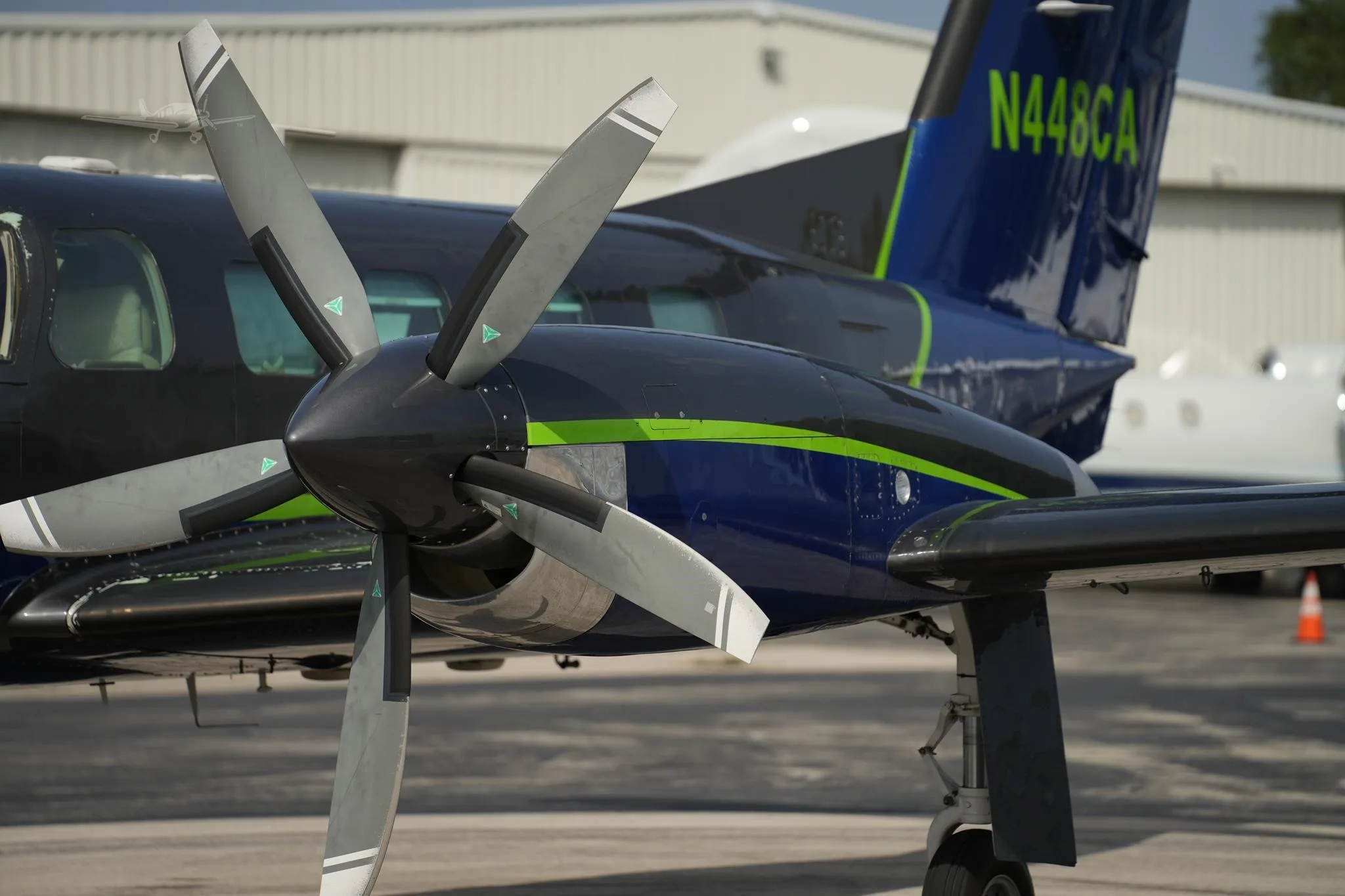 Exterior view of a 1986 PIPER CHEYENNE 400LS, N448CA.