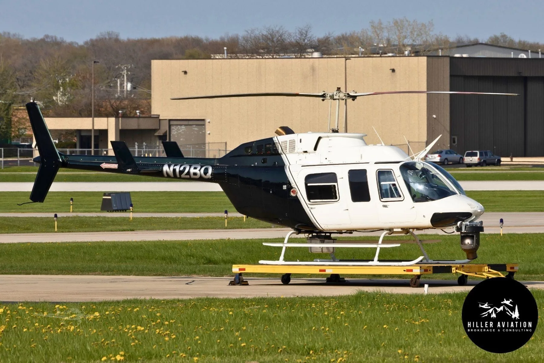 Exterior view of a 1993 BELL 206L-4, N12BQ.