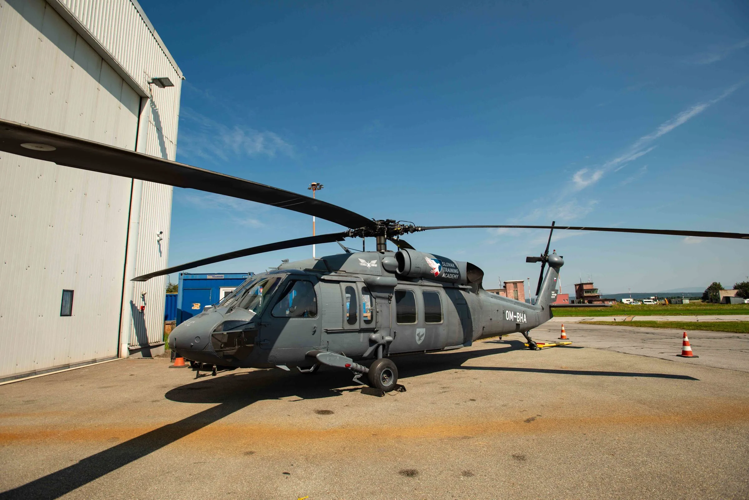 Exterior view of a 1980 Sikorsky UH-60 Black Hawk.