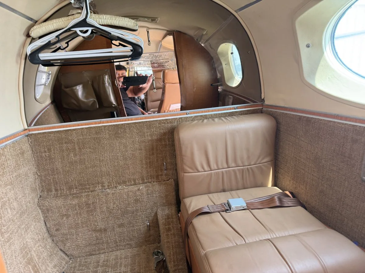 Cabin interior of a 1979 Beechcraft King Air C90 SN.