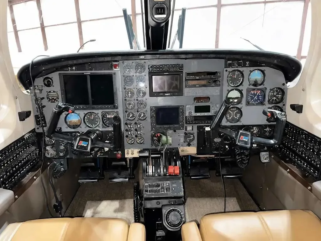 Cockpit and instrument panel of a 1981 Cheyenne I PA-31T-500.