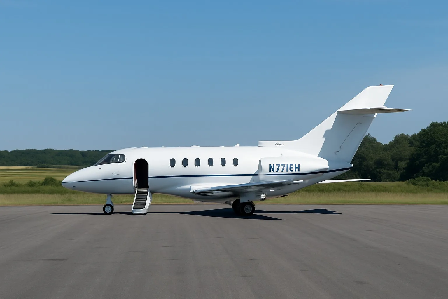Exterior view of a 1998 Cessna Citation Jet, N525HC.
