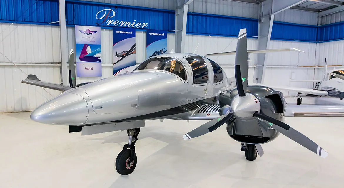 Cabin interior of a 2020 Diamond DA62.