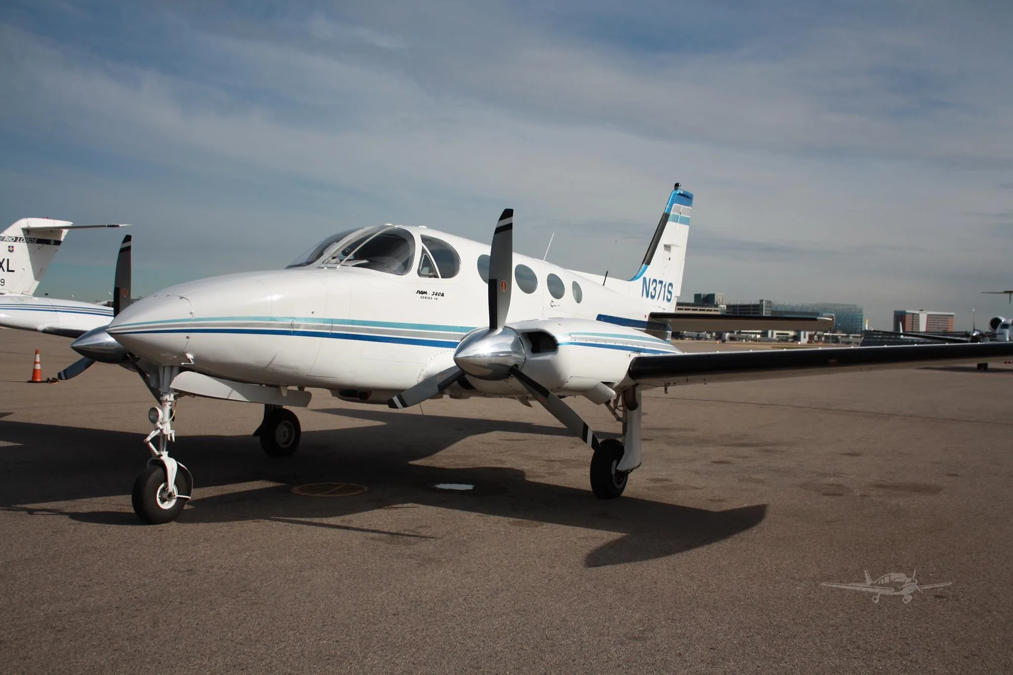 Exterior view of a 1977 CESSNA 340A, N371S.