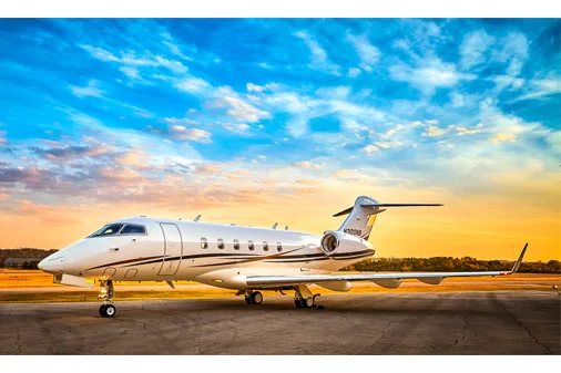 Exterior view of a 2007 Bombardier challenger 300.