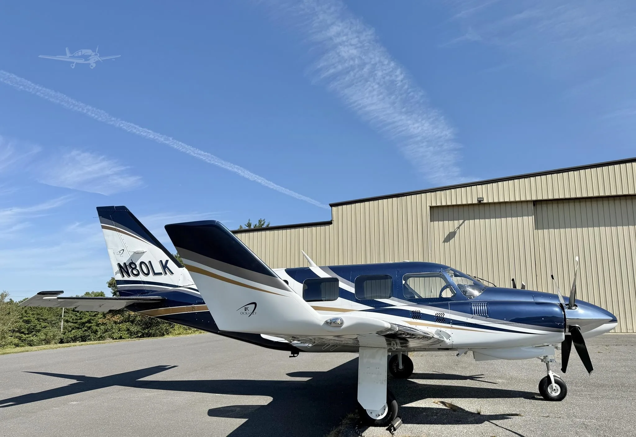 Exterior view of a 1977 PIPER NAVAJO CR, N80LK.