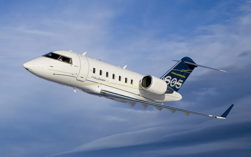 Marketing image of a 2006 Bombardier Challenger 605.