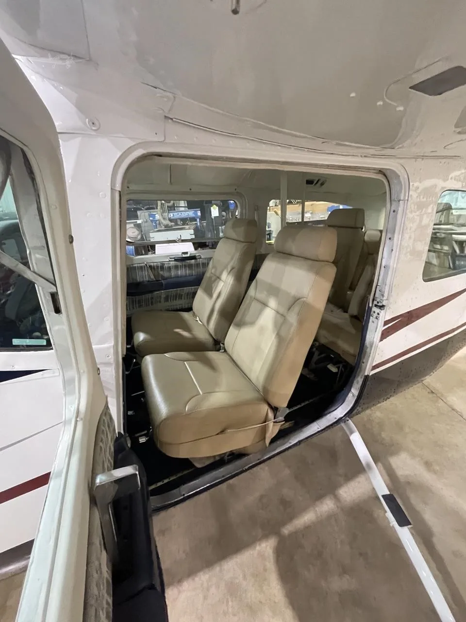Cabin interior of a 1976 CESSNA 210L.