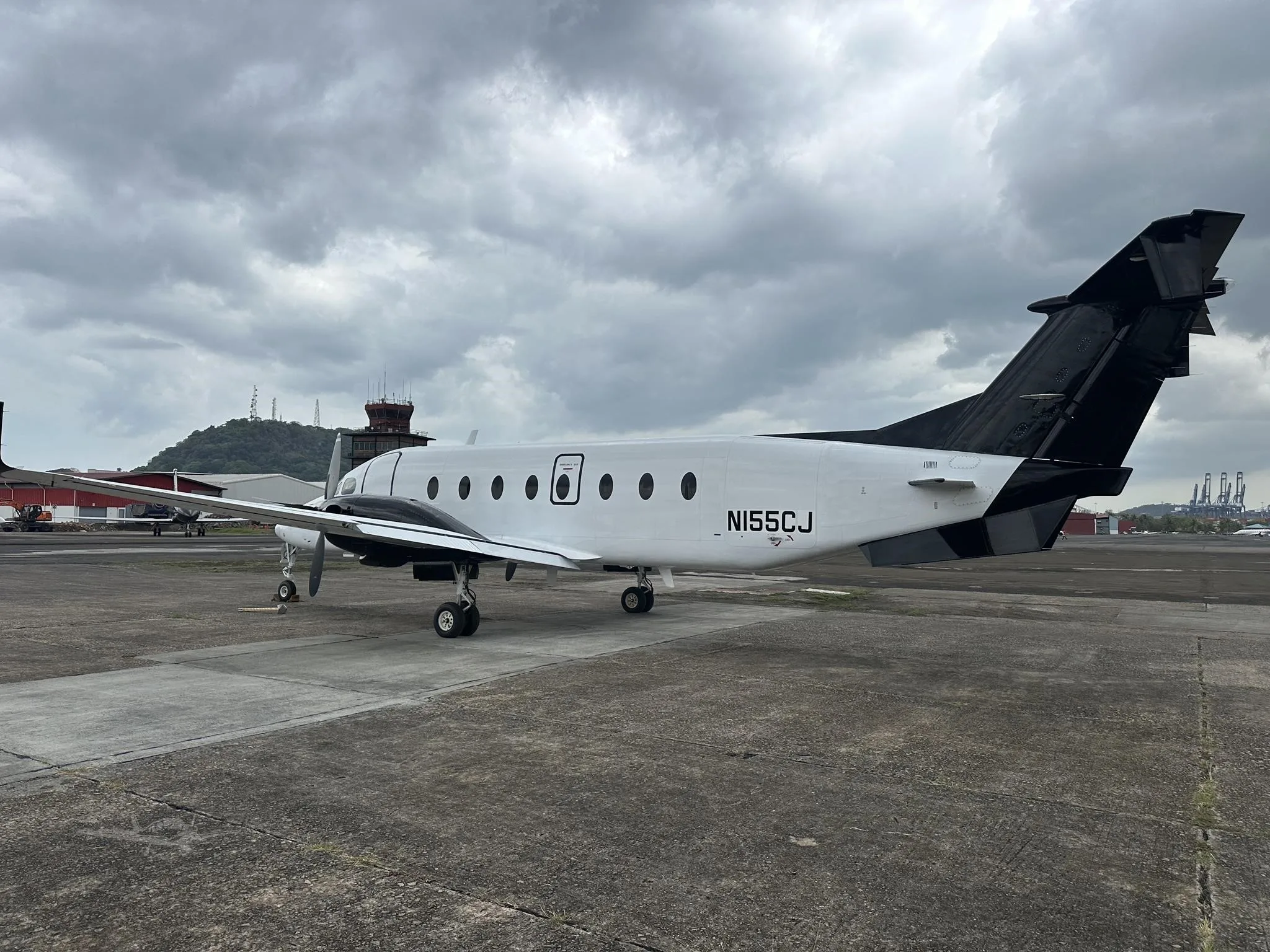 Exterior view of a 1996 BEECHCRAFT 1900D, N155CJ.