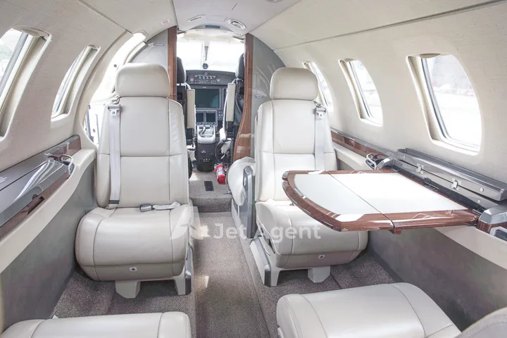 Cabin interior of a 2014 Cessna citation m2.