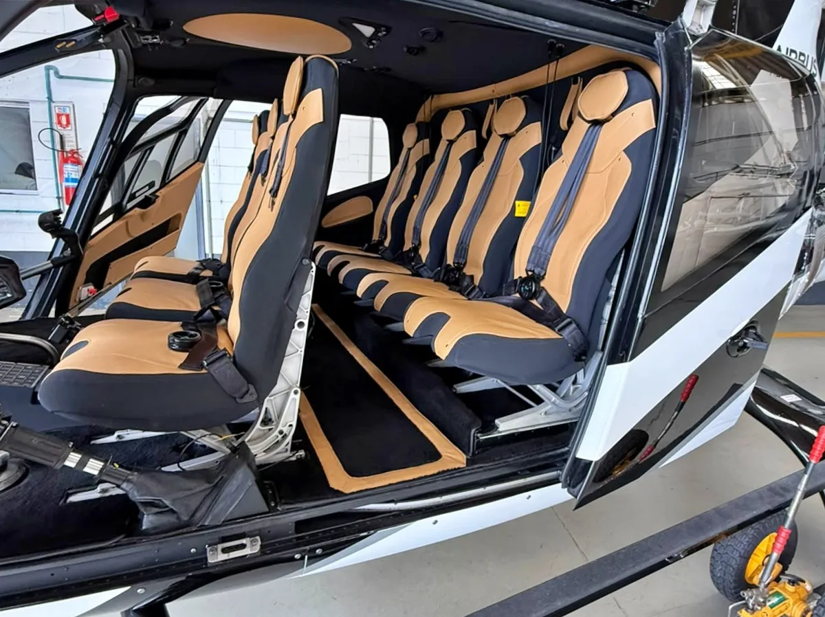 Cabin interior of a 2010 Eurocopter EC130B4.