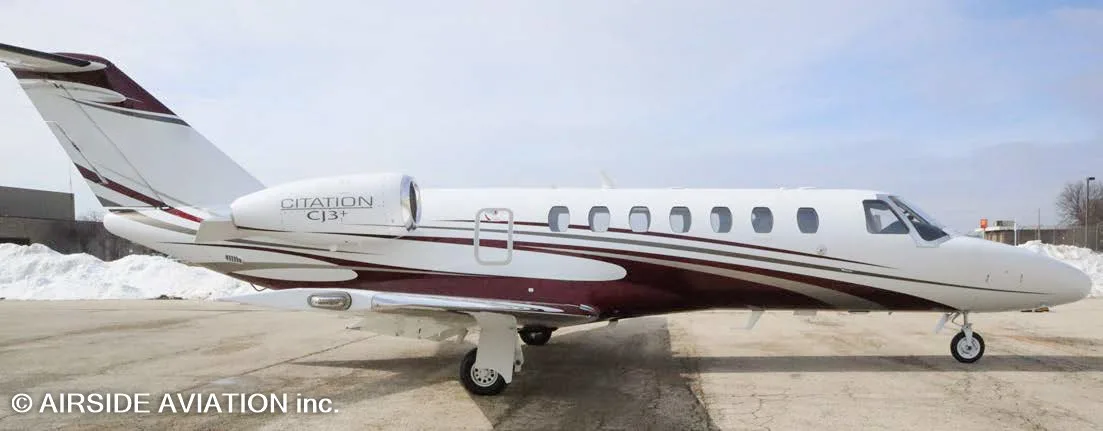 Exterior view of a 2018 Jet Citation CJ3+.