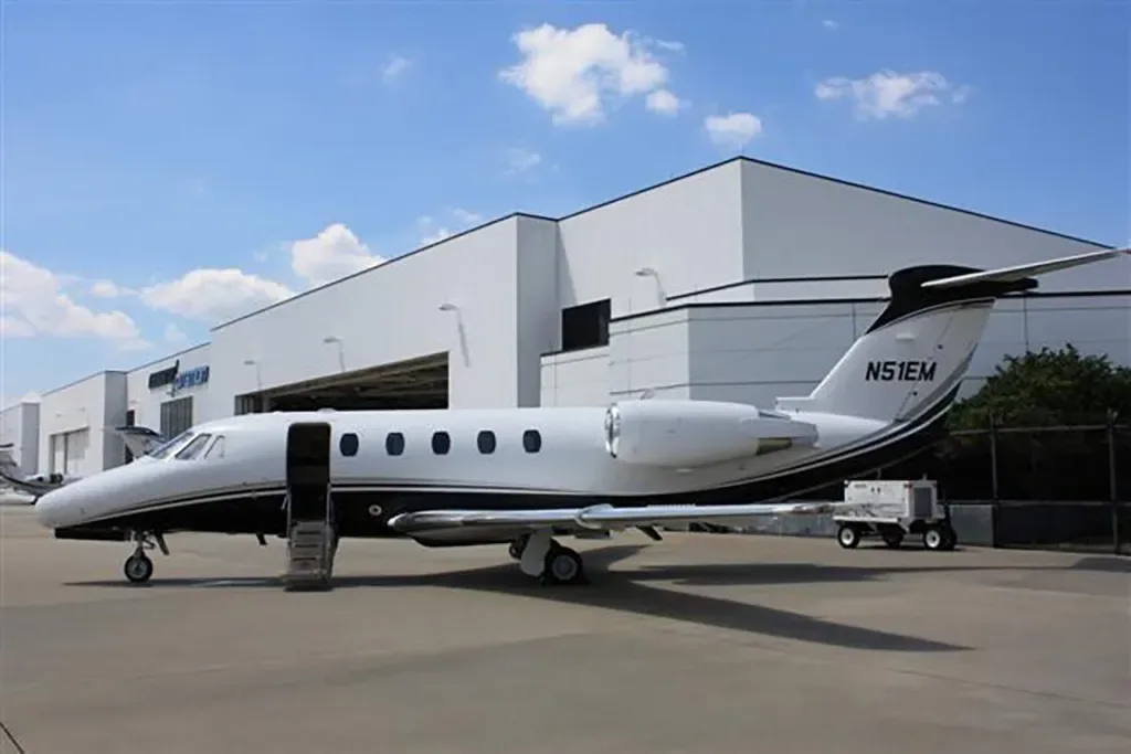 Cabin interior of a 1984 Cessna Citation.