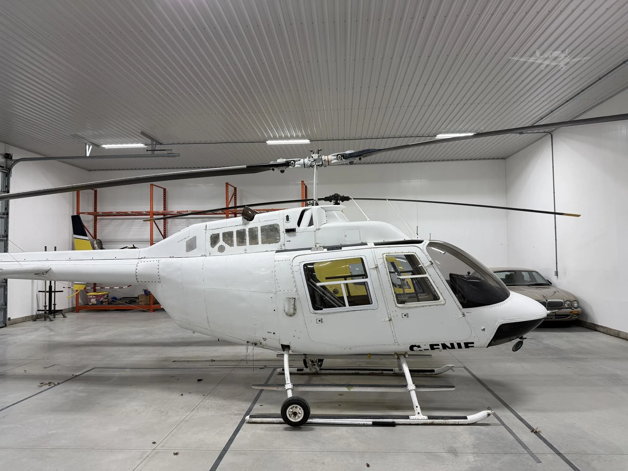Exterior view of a 1981 BELL 206B, C-FNIF.