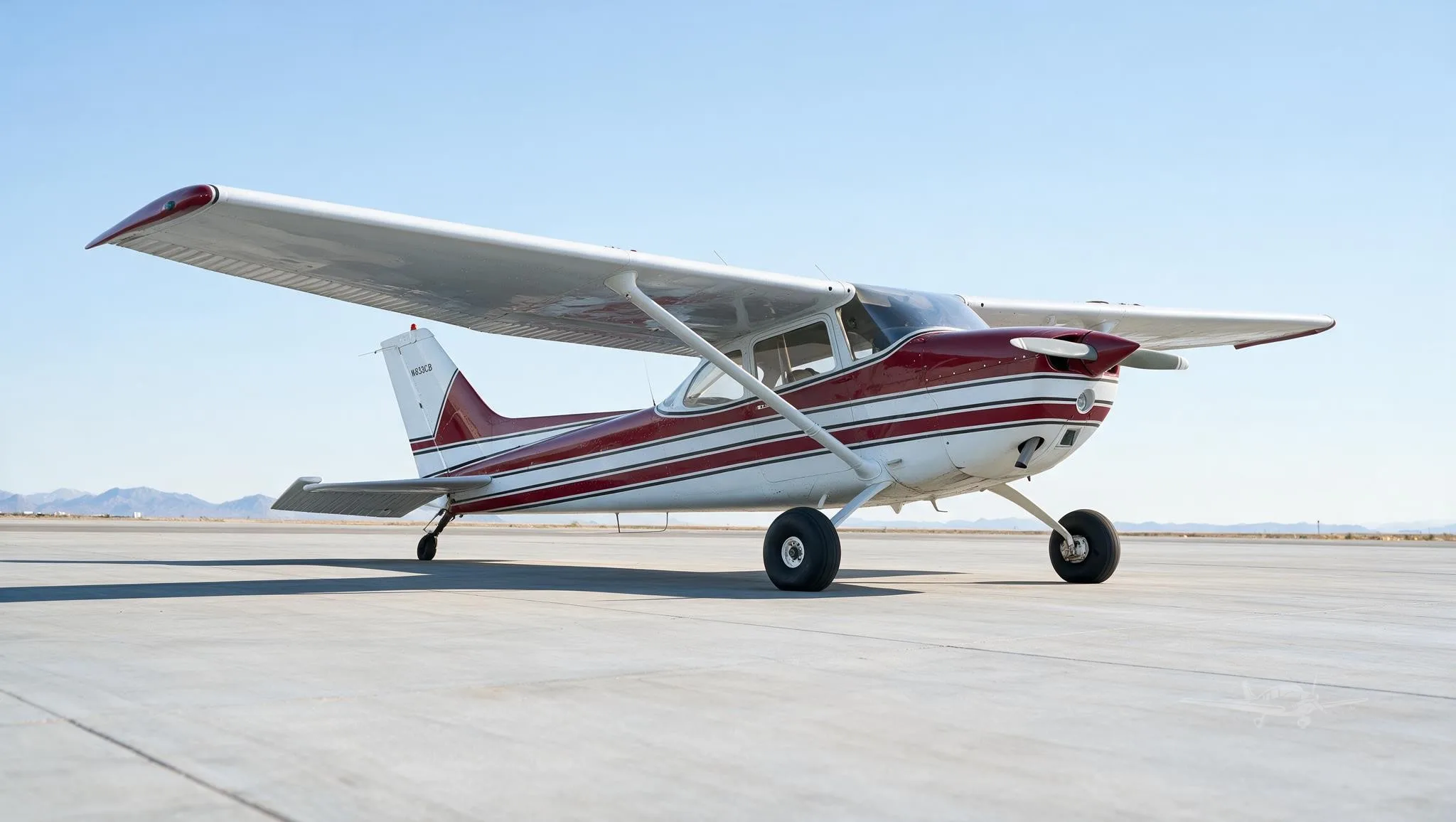 Exterior view of a 1976 CESSNA 172N SKYHAWK, N833CB.