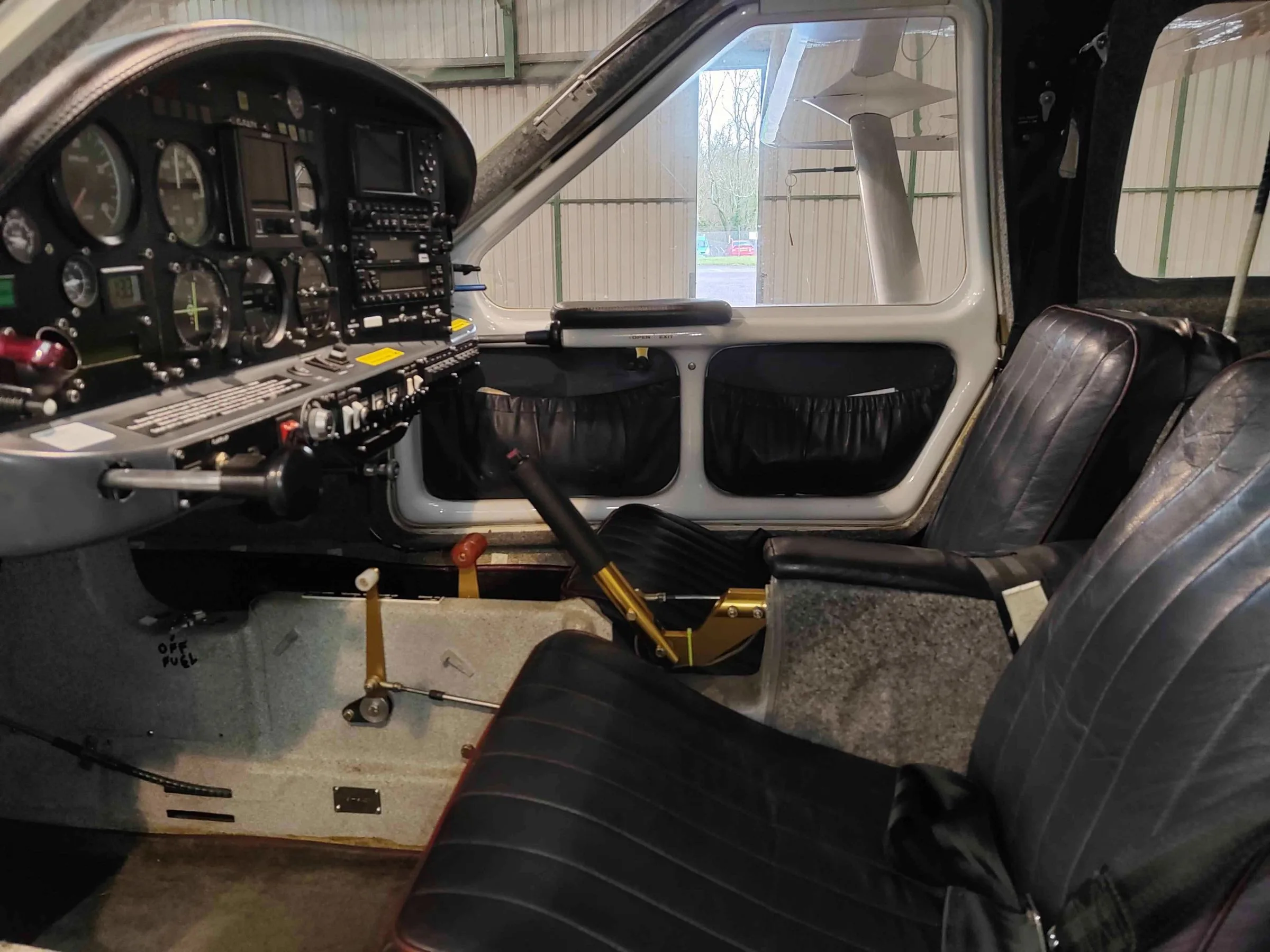 Cockpit and instrument panel of a 2004 Jabiru J400.