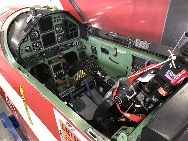 Cockpit and instrument panel of a 1990 Pilatus PC-9/A.