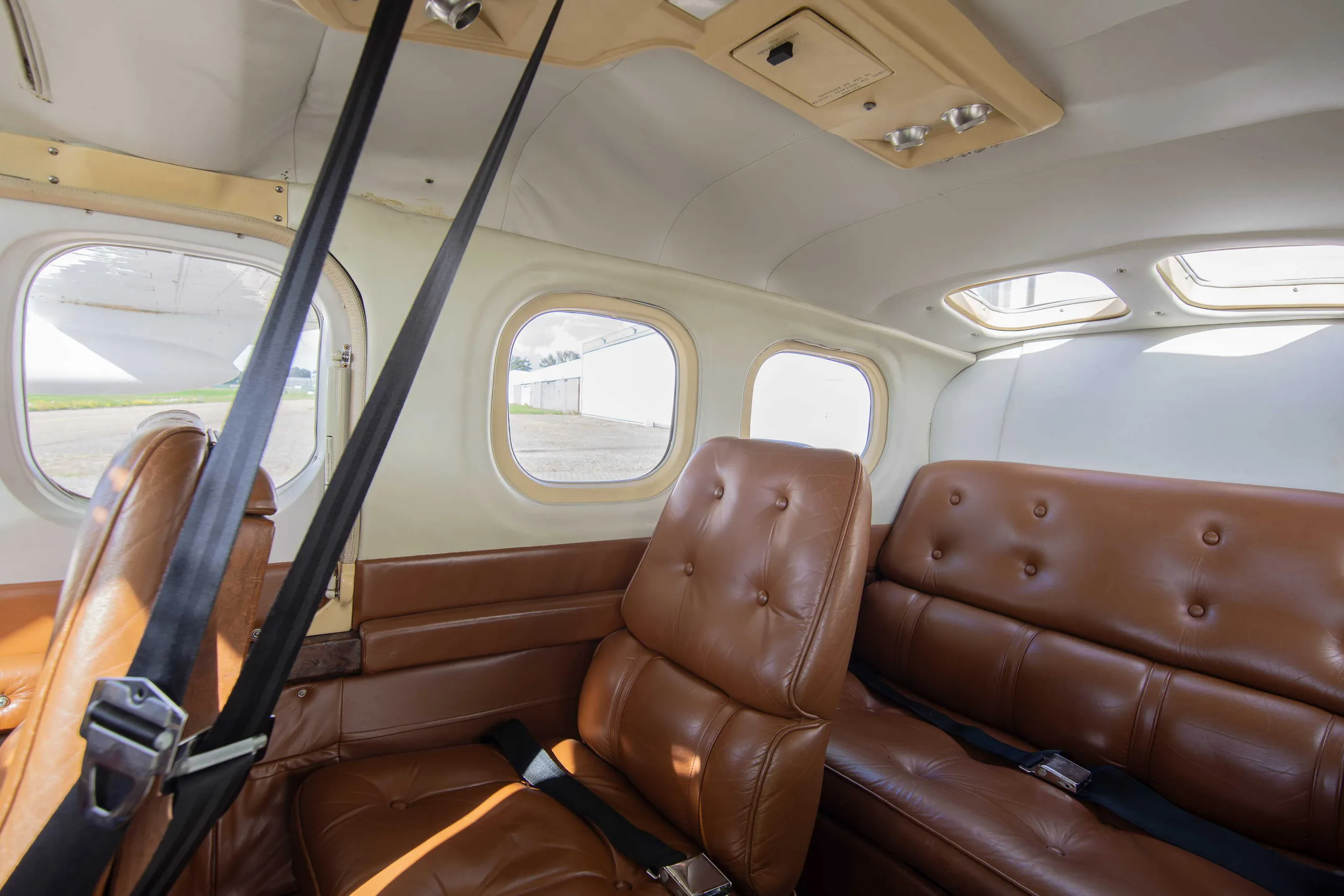 Cabin interior of a 1979 Cessna P210N.