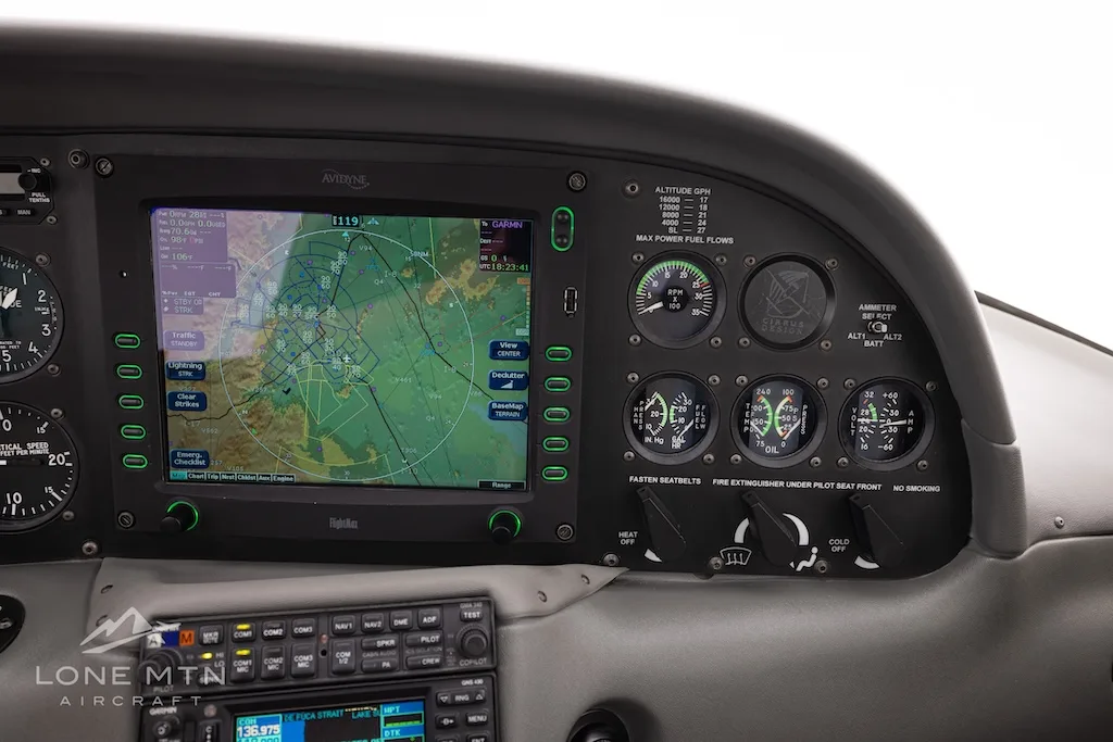 Avionics suite of a 2002 Cirrus SR22.