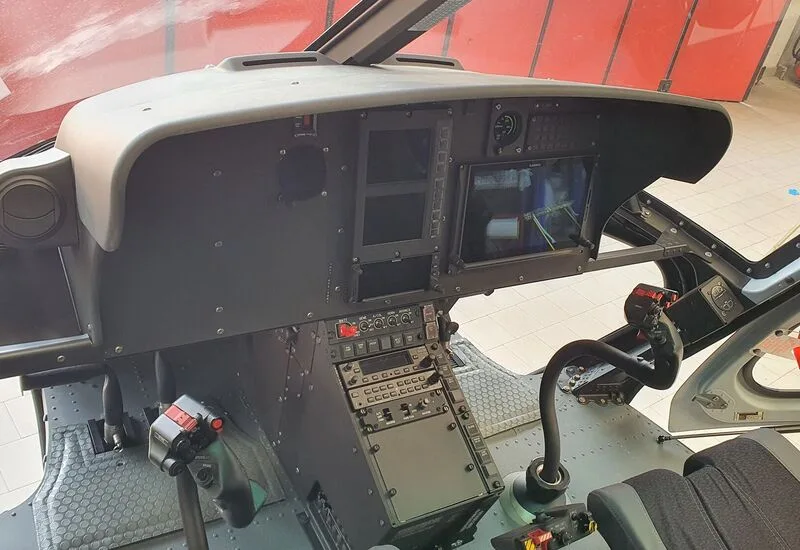Cockpit and instrument panel of a 2023 Airbus AS350B3 2023 H125.