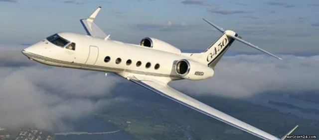 Marketing image of a 2008 Gulfstream G450.