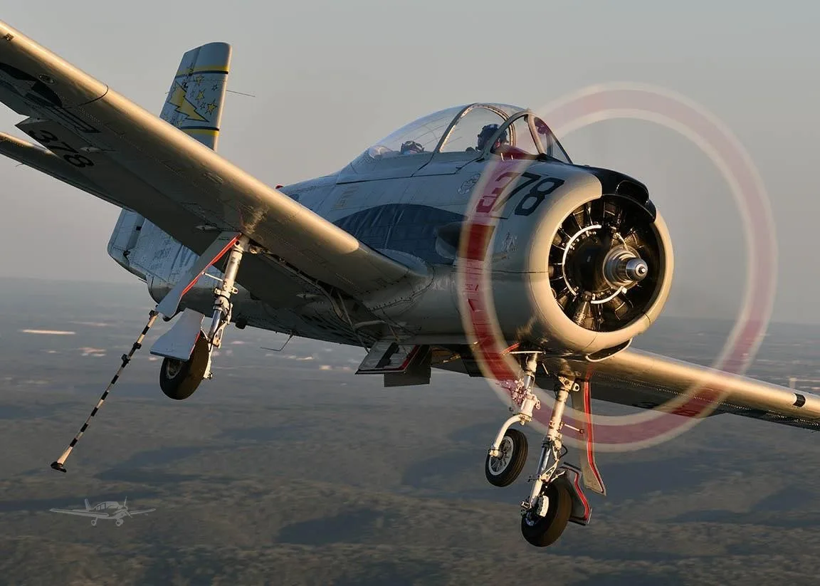 Exterior view of a 1957 NORTH AMERICAN T28C, N78378.