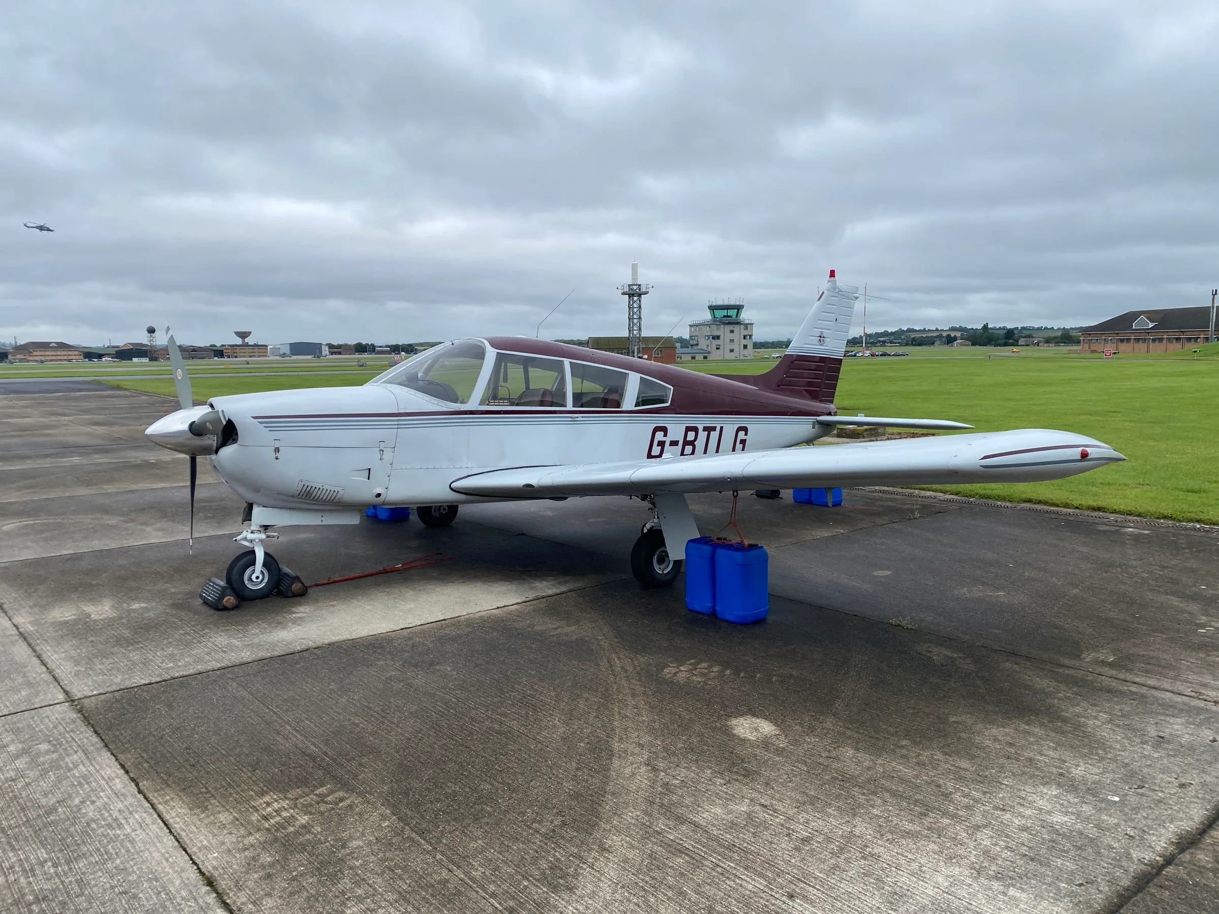 Exterior view of a 1970 Piper PA-28R-200 Arrow II.