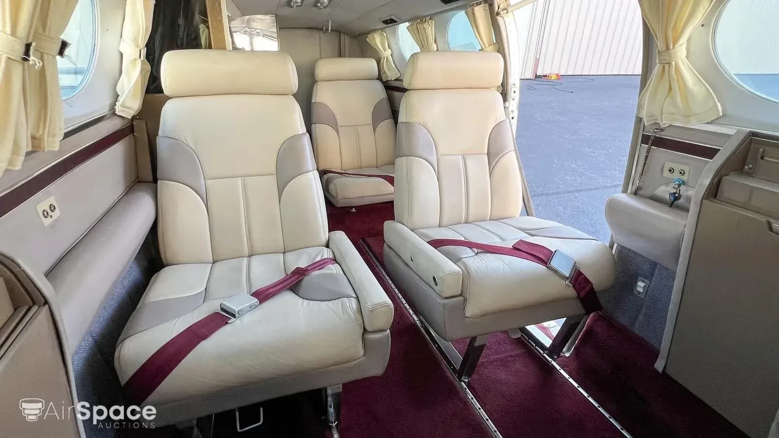 Cabin interior of a 1977 Cessna 421C.