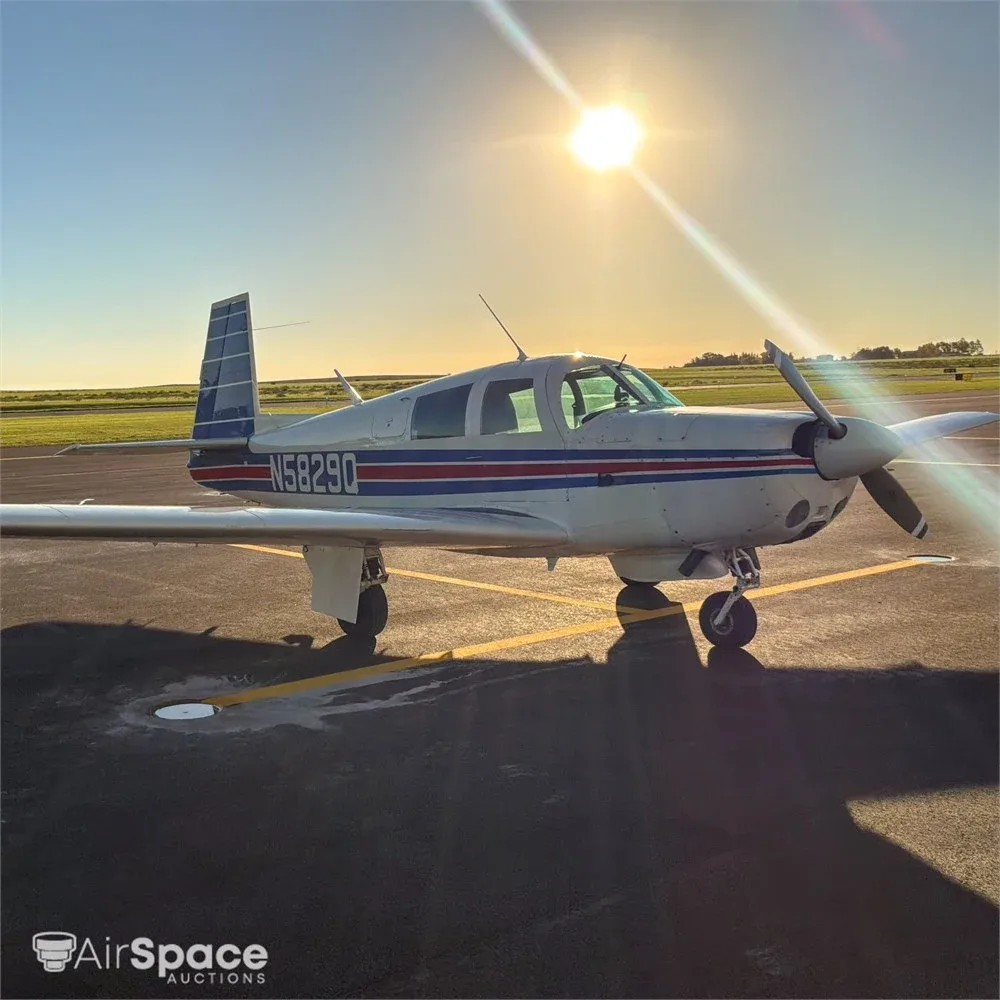 Exterior view of a 1965 Mooney M20E, N5829Q.