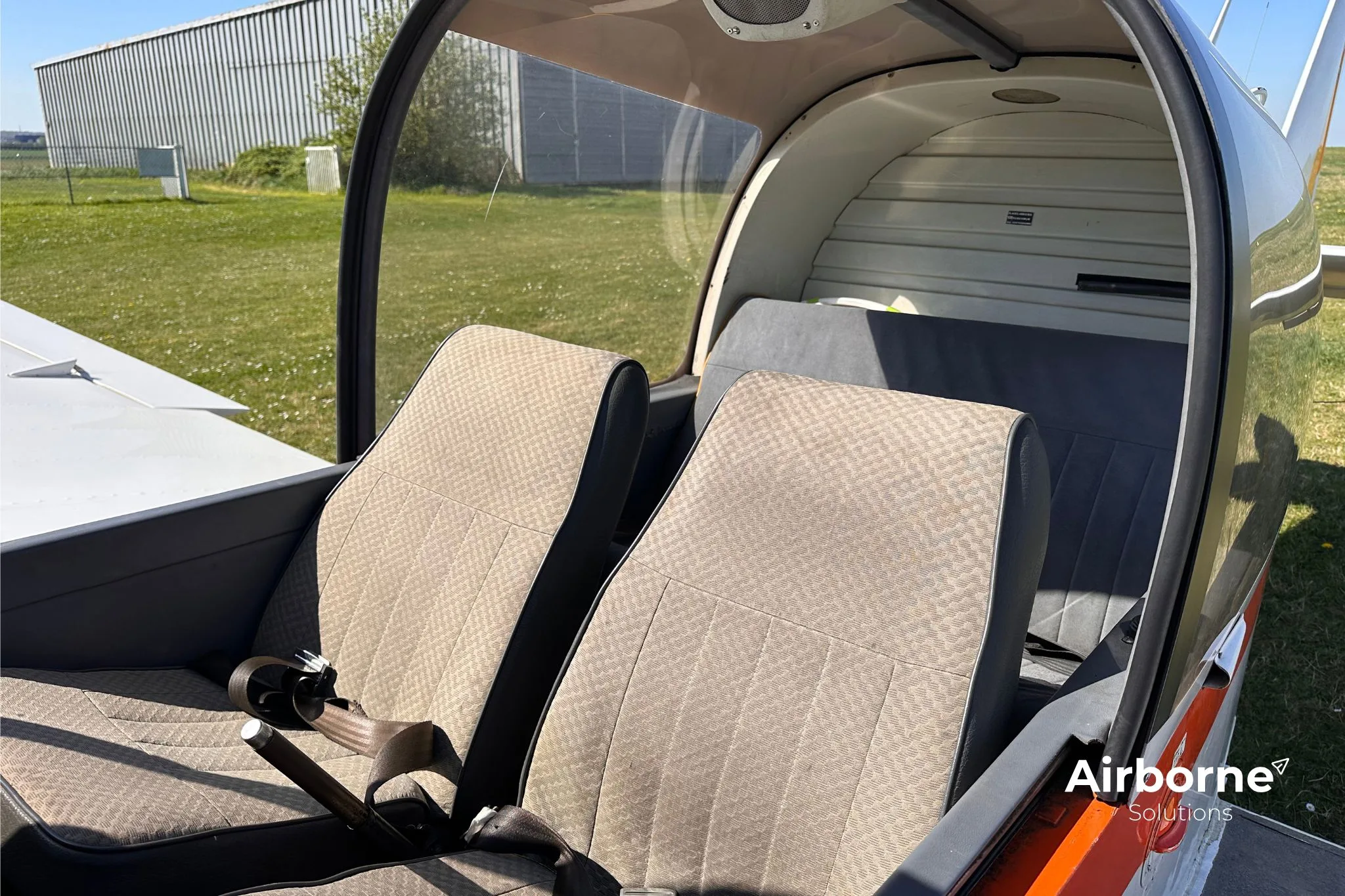 Cabin interior of a 1970 Robin DR-400 108 Dauphin 80 2+2.