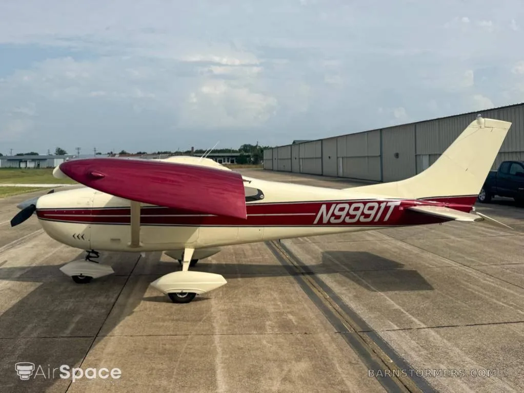 Exterior view of a 1961 Cessna 182D, N9991T.
