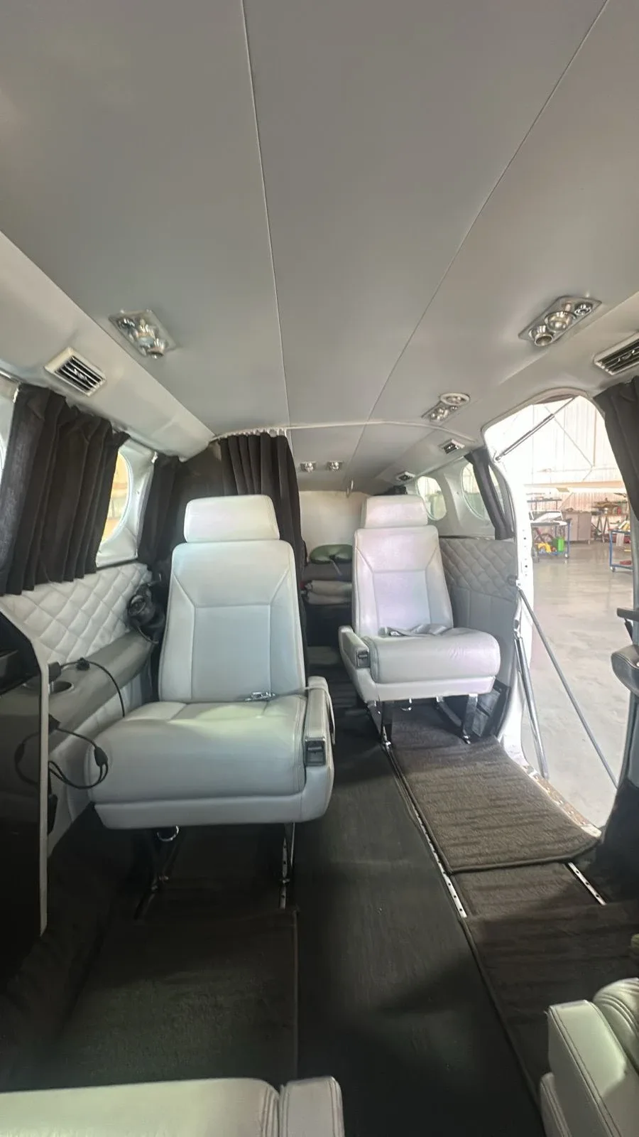 Cabin interior of a 1980 Cessna 421.