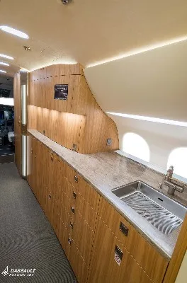 Cabin interior of a 2017 Dassault 8X.
