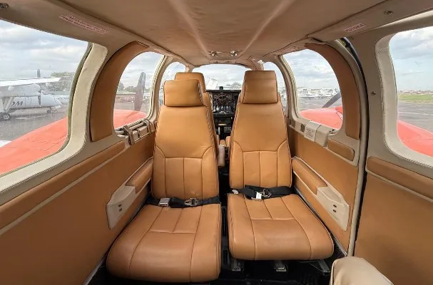 Cabin interior of a 1982 Beech Baron 58.