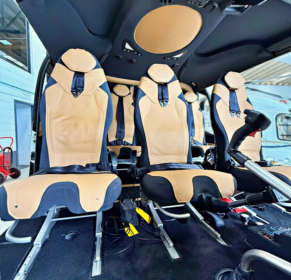Cockpit and instrument panel of a 2010 Eurocopter EC130B4.