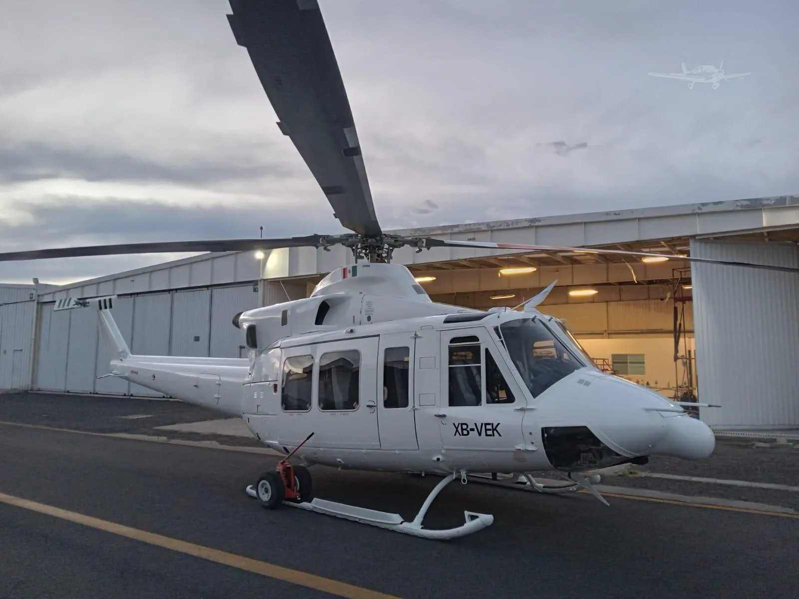 Exterior view of a 2009 BELL 412EP, XB-VEK.