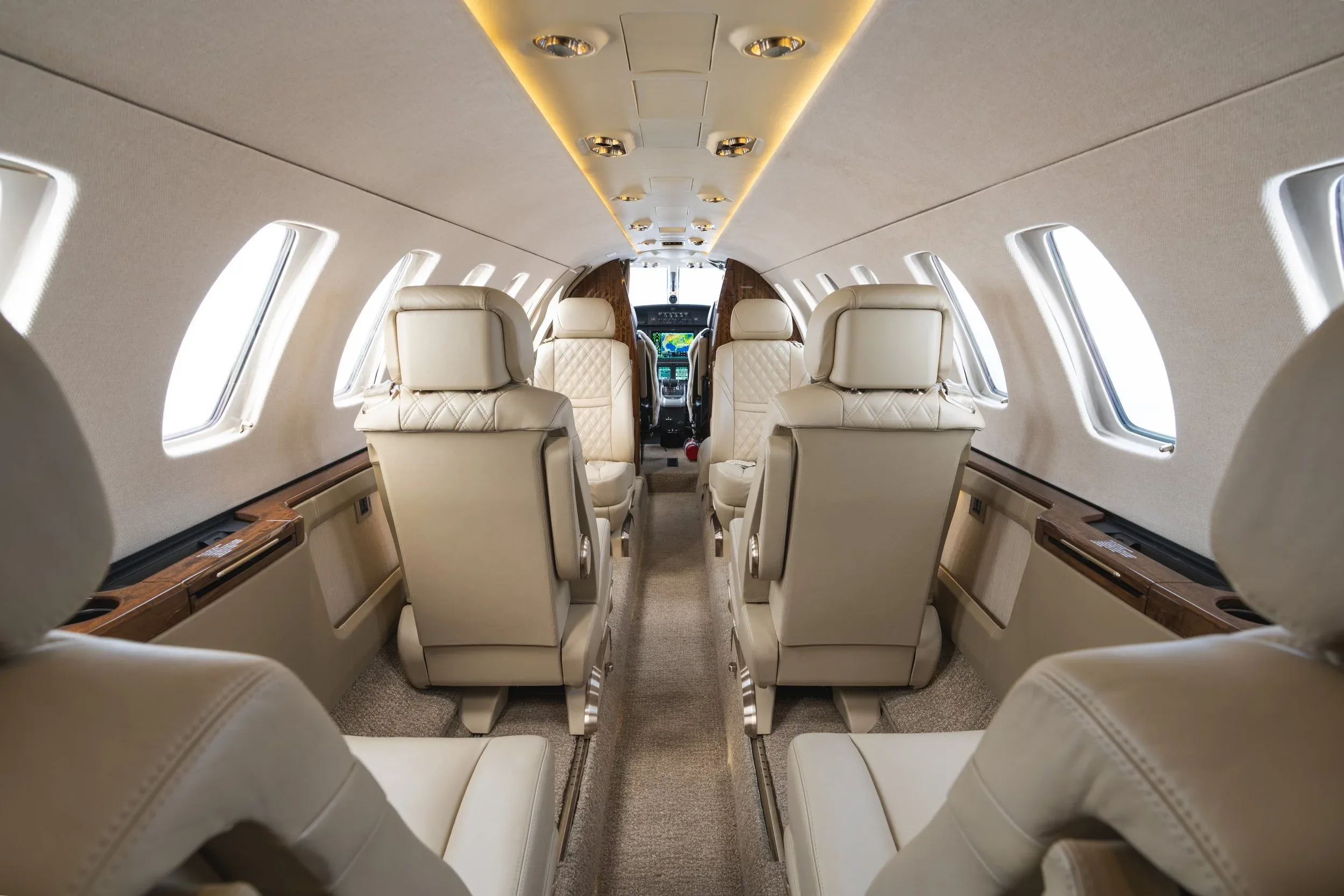 Cabin interior of a 2026 Cessna Citation CJ3 GEN2.