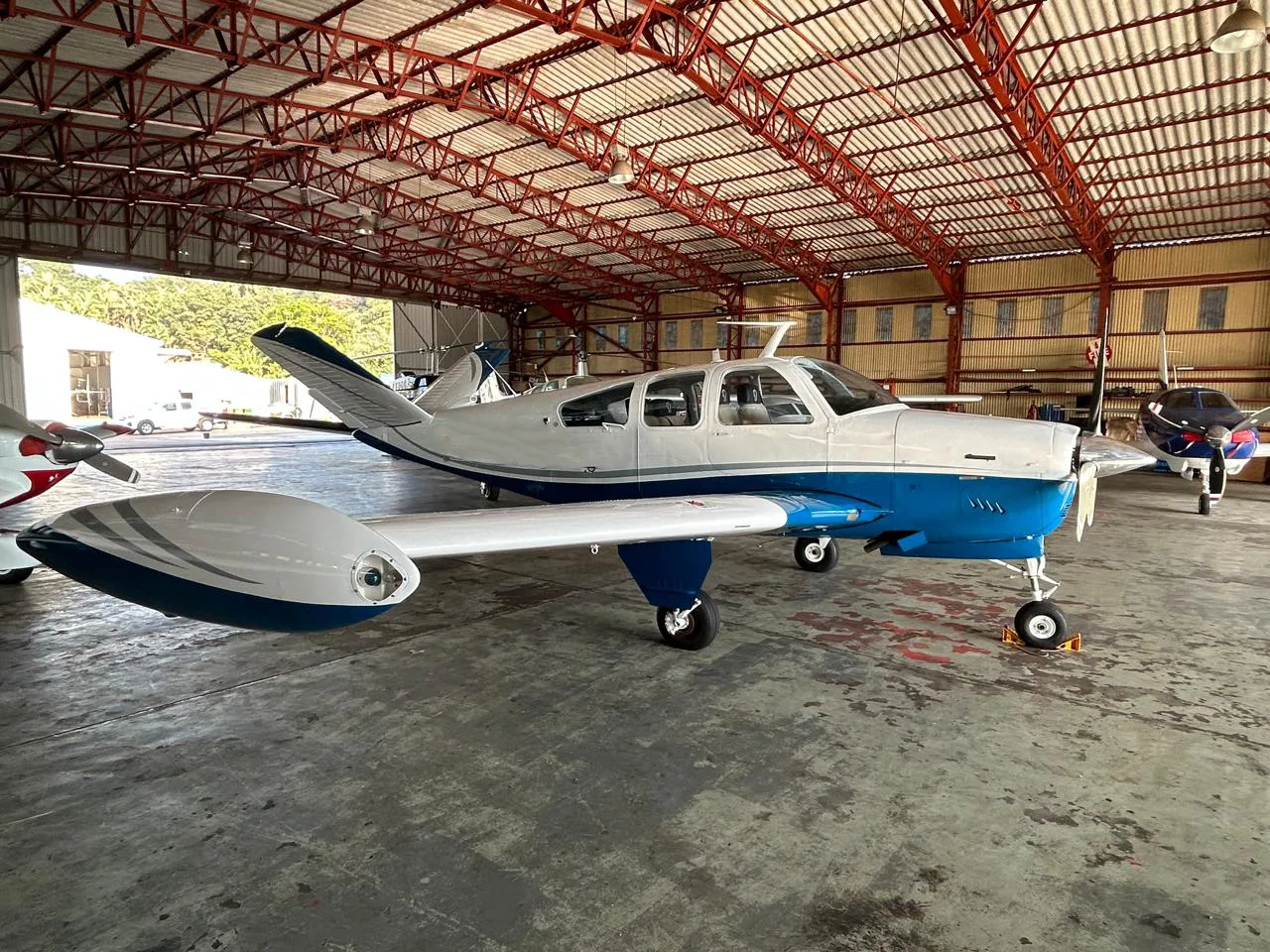 Exterior view of a 1978 Beechcraft Bonanza V35B.