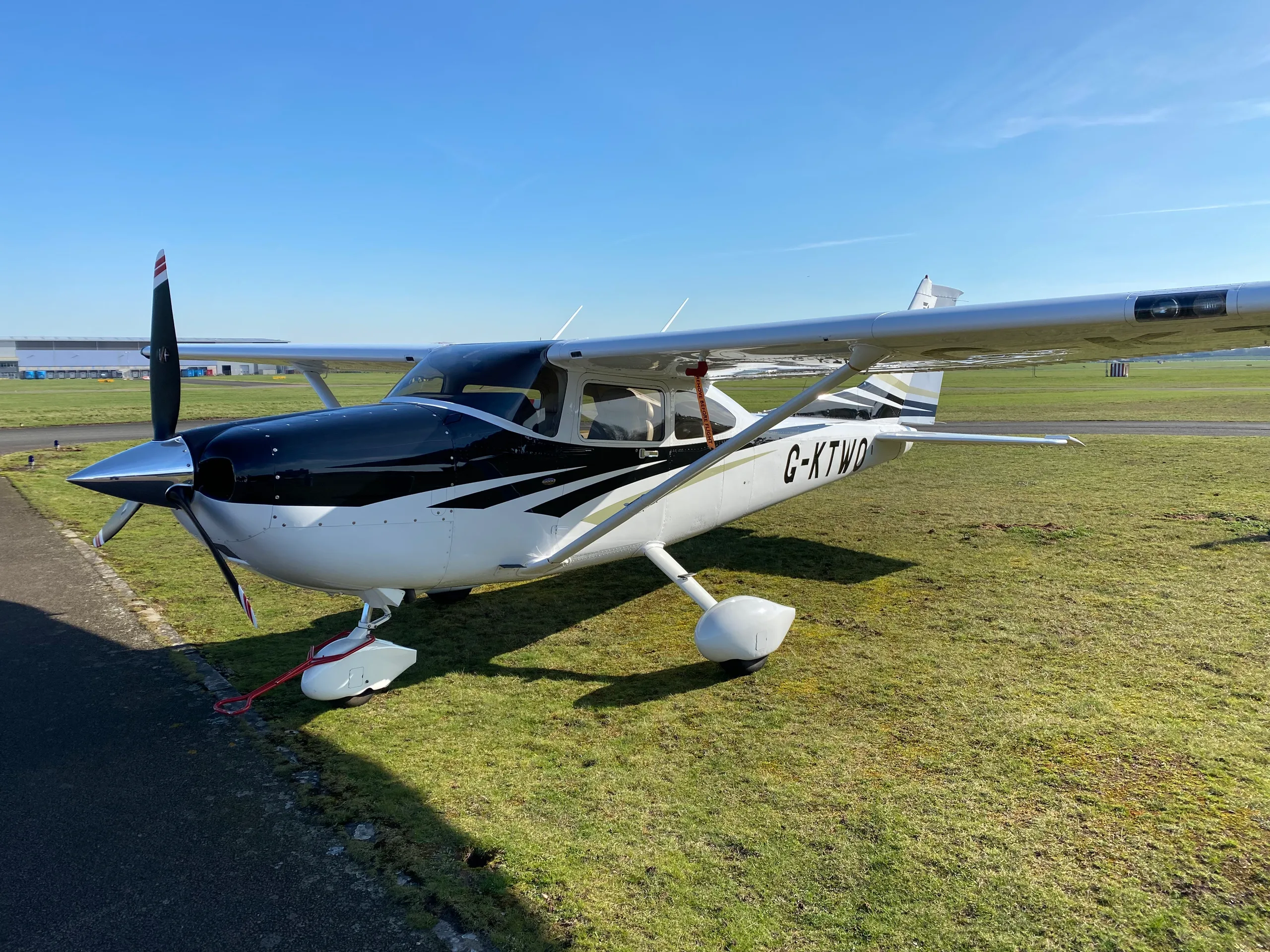 Exterior view of a 1973 Cessna 177B.