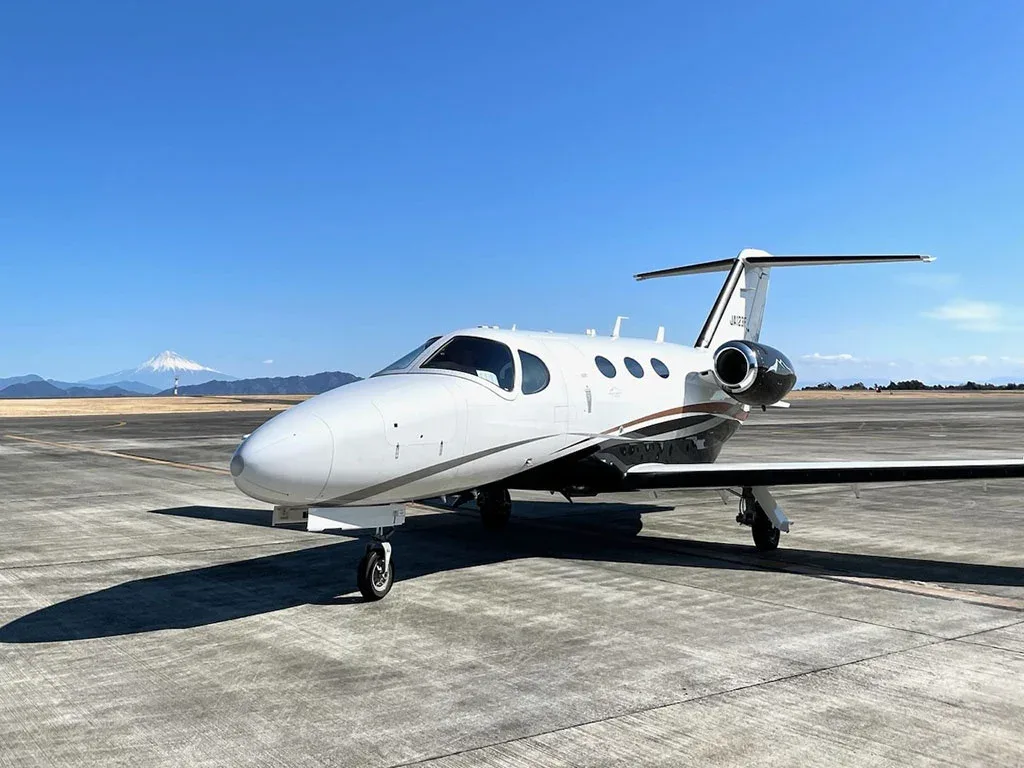 Avionics suite of a 2012 Cessna Citation Mustang.