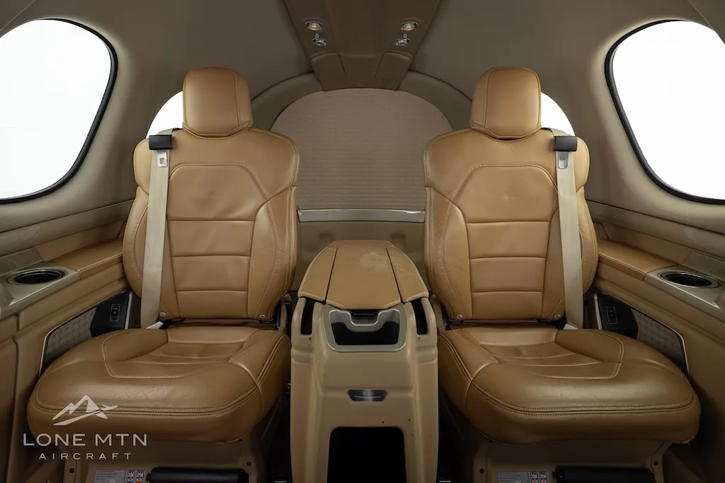 Cabin interior of a 2020 Cirrus SF50 G2+ Vision Jet.