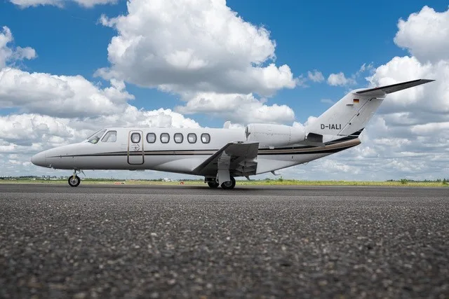 Exterior view of a 2001 Cessna Citation CJ2.