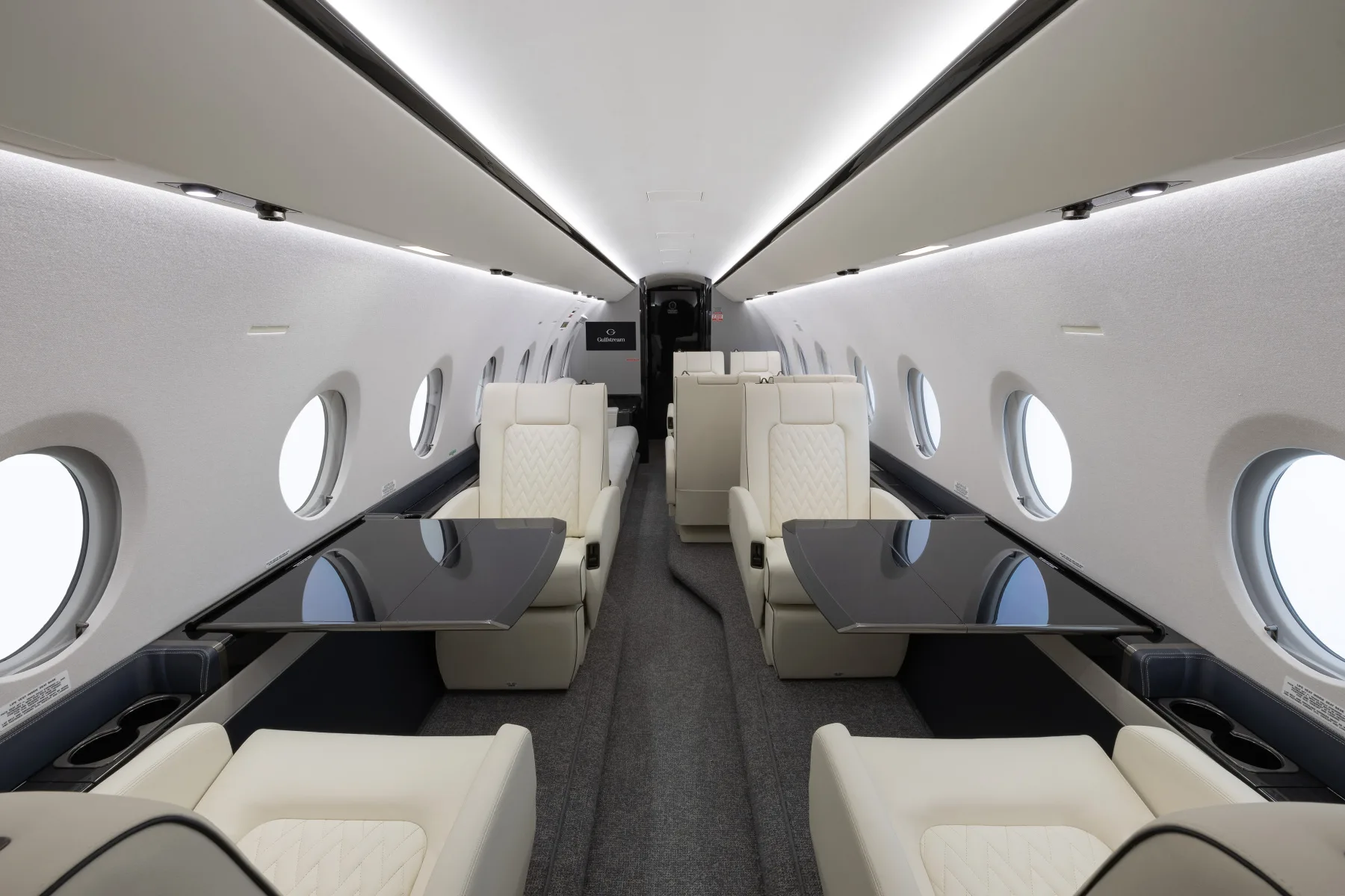 Cabin interior of a Gulfstream G280 –.