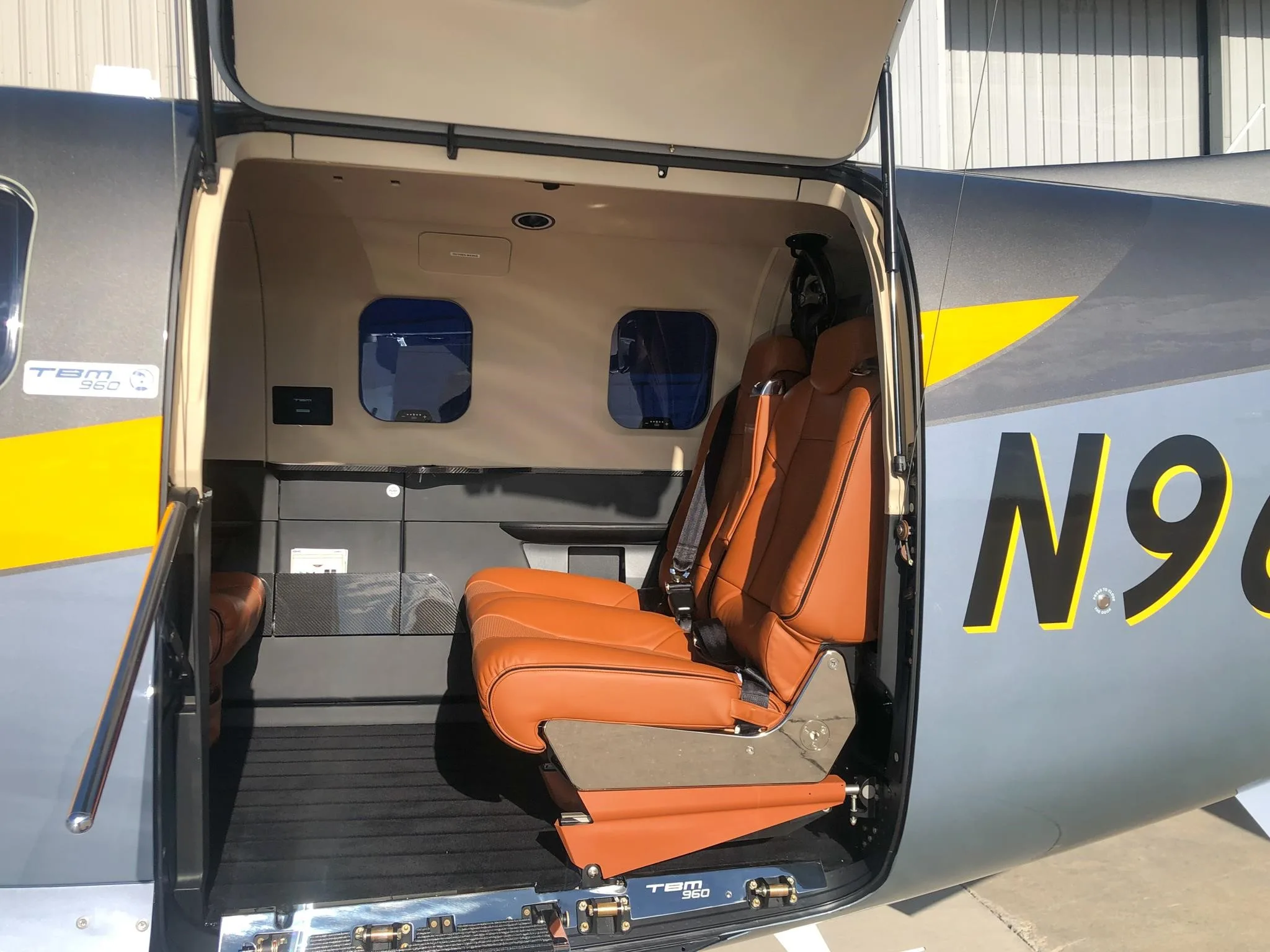 Cabin interior of a 2022 DAHER TBM 960.